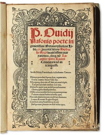 OVIDIUS NASO, PUBLIUS. Metamorphoseos libri XV.  1527